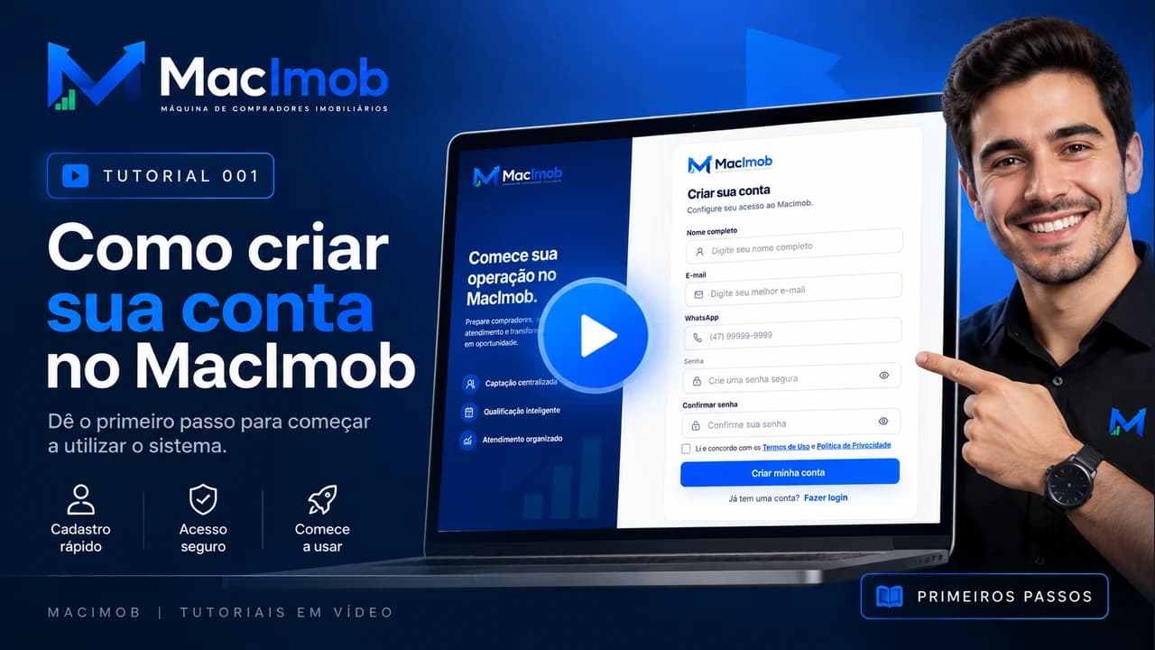 Tutorial 001 — Como criar sua conta no MacImob